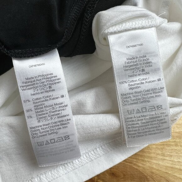 MADEWELL‎ Size XS T-Shirt Bundle of 2 Black Mockneck & Relaxed Oversized Tee - Picture 11 of 14